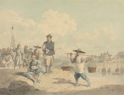 Pohled v provincii Kiang-nan, Čína, převzato z přírody od William Alexander
