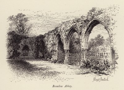 Opatství Beaulieu (rytina) od William Alexander Ansted