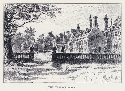The Terrace Walk (rytina) od William Alexander Ansted