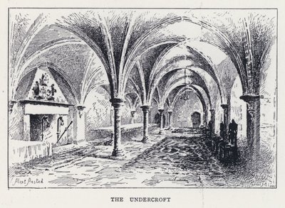 The Undercroft (rytina) od William Alexander Ansted