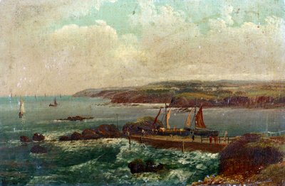 Port Bude v Devonu (Anglie). Olej na plátně, William Allan (1782-1850). od William Allan