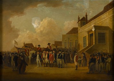 Frederick Augustus, vévoda z Yorku, přezkoumání vojáků ve Flandrech, circa 1794 od William Anderson