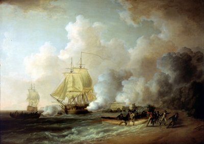 Dobytí pevnosti Fort Louis (Martinik) Brity 20. března 1794 od William Anderson