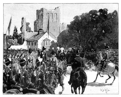 Příjezd královny Viktorie do Kelso, Skotsko, 1887. od William Barnes Wollen