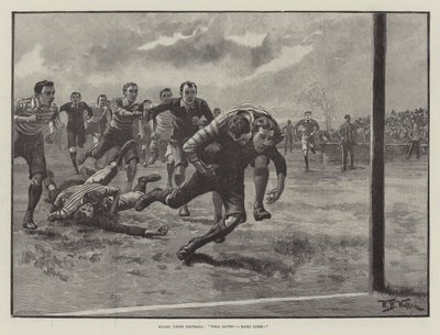 Rugby Union Football, dobře uloženo! Tvrdé linie! od William Barnes Wollen