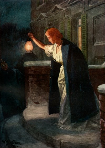 Vstala a pomalu máchla lucernou ze strany na stranu, 1914. od William Barnes Wollen