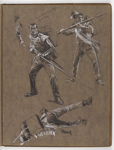 Studie k olejomalbě, ?Vlajka: Albuhera, 16. května 1811? od William Barnes Wollen