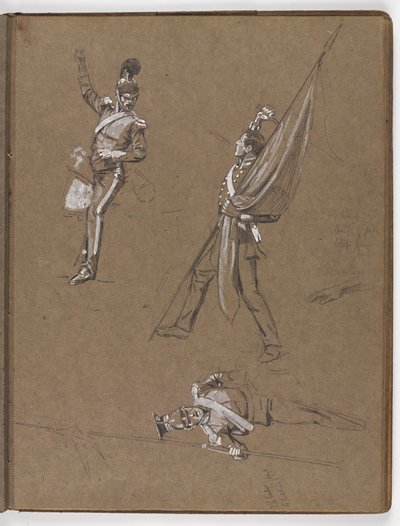 Studie k olejomalbě, ?Vlajka: Albuhera, 16. května 1811? od William Barnes Wollen