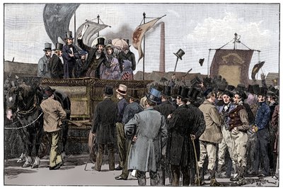 Chartistická demonstrace na Kennington Common, 1848, 1900 od William Barnes Wollen