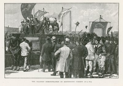 Chartistická demonstrace na Kennington Common v Londýně od William Barnes Wollen