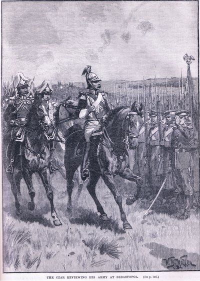 Car hodnotí svou armádu u Sebastopolu 1856 n. l od William Barnes Wollen