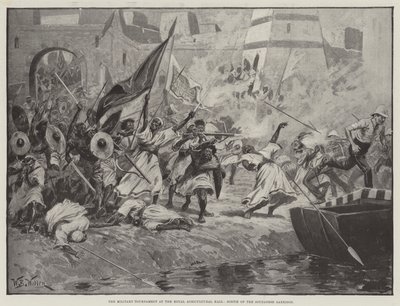 Vojenský turnaj v Royal Agricultural Hall, Sortie of the Soudanese Garrison od William Barnes Wollen