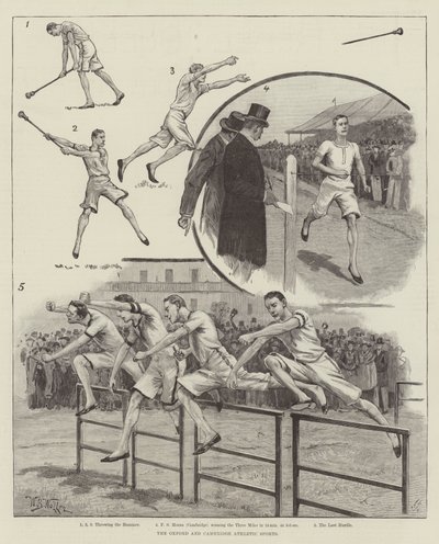 Atletické sporty v Oxfordu a Cambridge od William Barnes Wollen