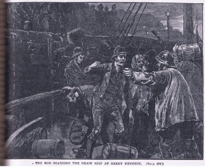 Dav nalodění na obilnou loď v Garry Kennedy AD 1841 od William Barnes Wollen