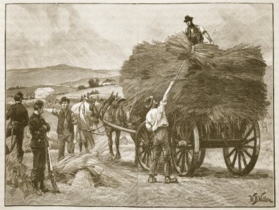 Záchrana úrody kapitána Boycotta, ilustrace z rytiny „Cassell