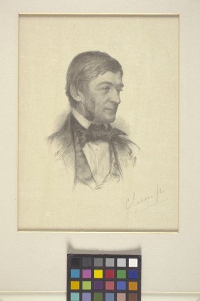 Portrét Ralpha Walda Emersona (dřevorytina) od William Baxter Palmer Closson