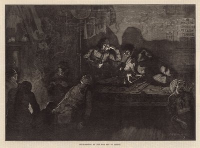 Kouření opia na East End of London (rytina) od William Bazett Murray
