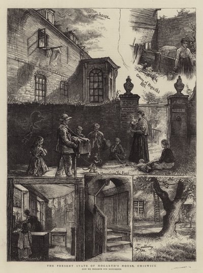 Současný stav Hogarthova domu, Chiswick od William Bazett Murray