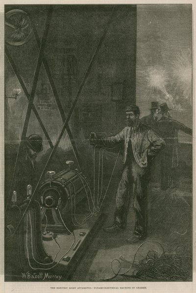 Elektrické světlo: dynamoelektrický stroj Gramme od William Bazett Murray