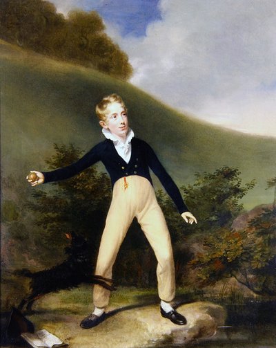 Chlapec s míčem (olej na desce) od William Beechey