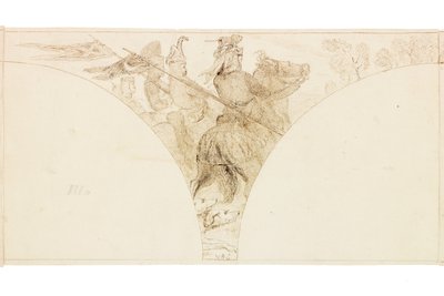 Skica pro nástěnnou malbu ve Wallington Hall (barva těla) od William Bell Scott