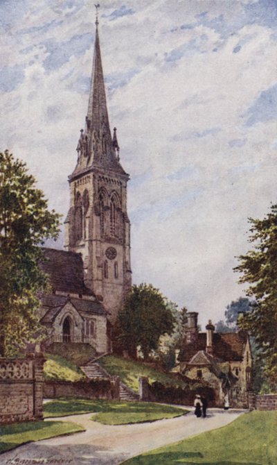 Edensor Church, Chatsworth od William Biscombe Gardner