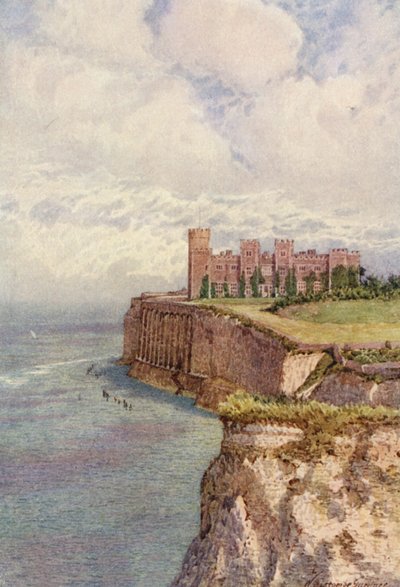 Hrad Kingsgate od západu (barevná litografie) od William Biscombe Gardner
