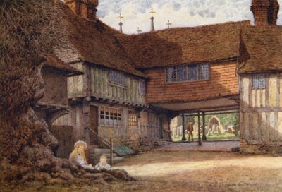 The Lych Gate, Penshurst (barevná litografie) od William Biscombe Gardner