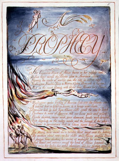 "A Prophecy", deska 3 z "America, a Prophecy" od William Blake