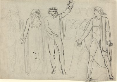 "A Saul řekl Davidovi: Jdi a Hospodin s tebou" [recto] od William Blake