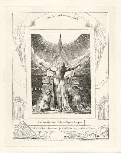 A můj služebník Job se za tebe bude modlit, 1825 od William Blake