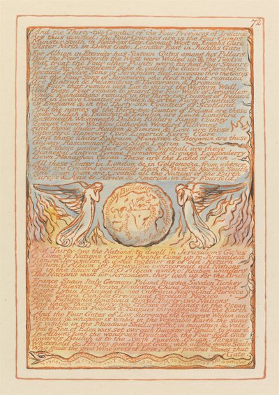 "Und die zweiunddreißig Grafschaften der vier Provinzen Irlands..." (Tafel 72) od William Blake