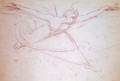 Angel walking, kresba William Blake (1757-1827) od William Blake