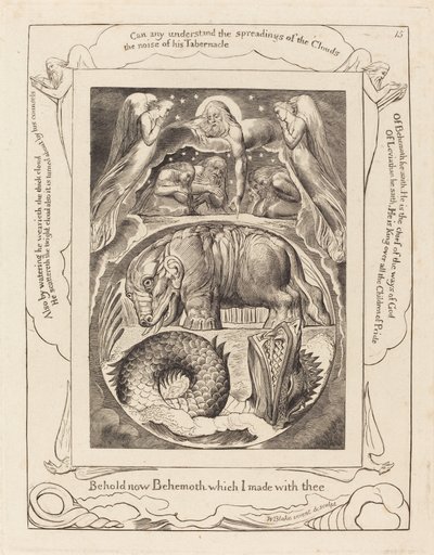Behemoth a Leviatan od William Blake