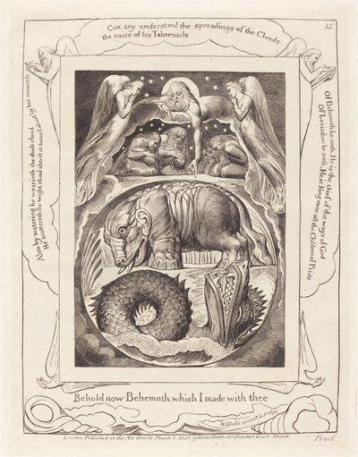 Behemoth a Leviathan, 1825. od William Blake