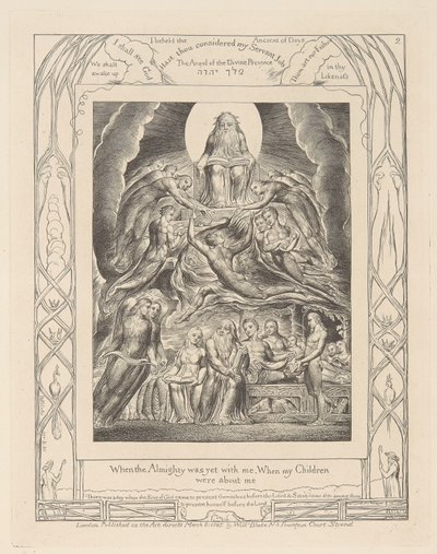 Kniha Job, deska 2, Satan před Božím trůnem od William Blake