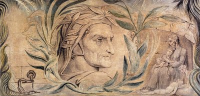 Dante Alighieri, n. 1800-03 (kynä ja muste temperalla kankaalle) od William Blake