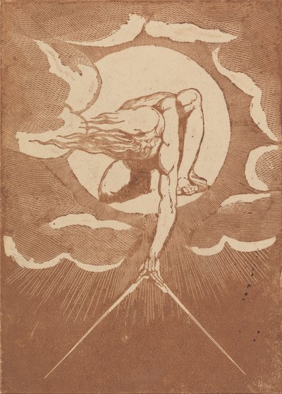 Evropa. Proroctví, frontispisová zkušební imprese od William Blake