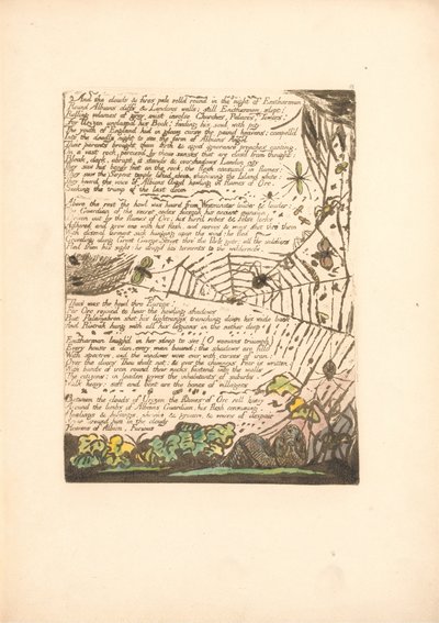 Evropa. Proroctví, talíř 14 a mraky a ohně. . . . (Bentley 15) od William Blake