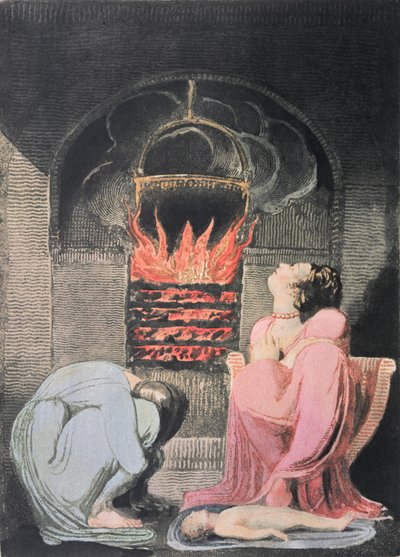 Evropa a proroctví; hladomor, 1794 (reliéfní lept, rytina, wc) od William Blake