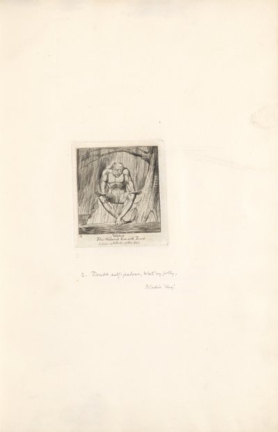 Pro pohlaví- brány ráje, talíř 4, voda od William Blake