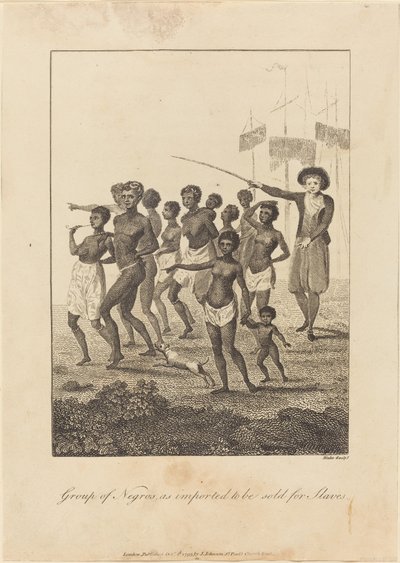 Skupina černochů, dovezená k prodeji pro otroky, 1793. od William Blake
