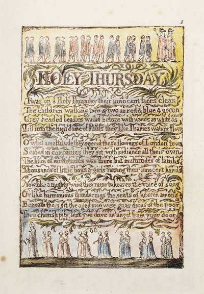 Zelený čtvrtek, 1789 od William Blake