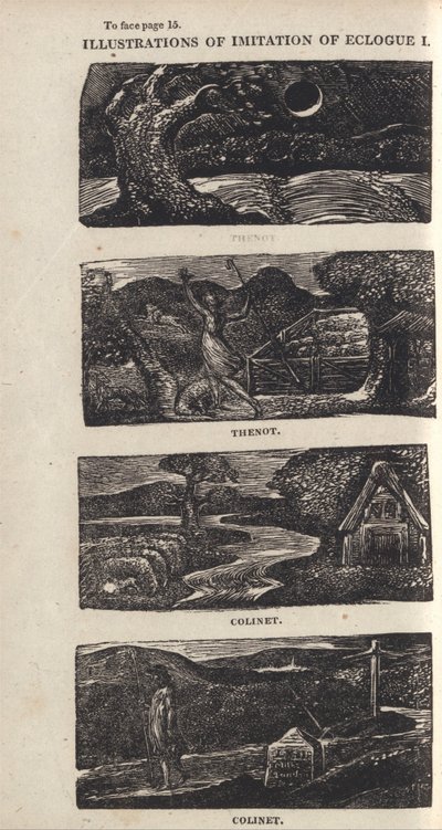 Ilustrace imitace Eclogue I, strana 15 od William Blake