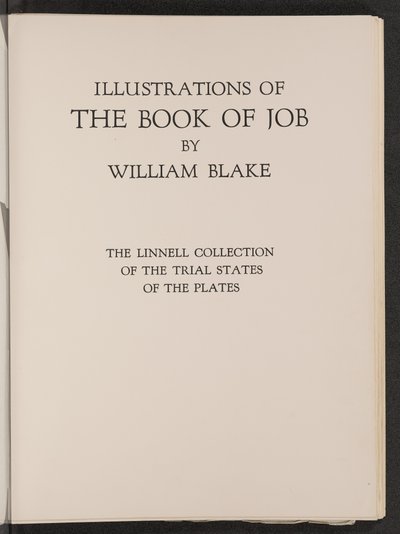 Ilustrace Knihy Job: Linnellova sbírka zkušebních stavů desek od William Blake