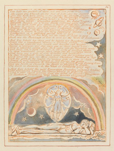Jeruzalém, talíř 14, Jeden vlas ani částečka prachu .... od William Blake