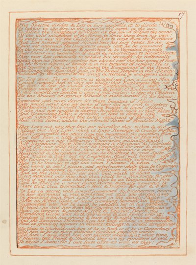 Jeruzalém, talíř 17, jeho přízrak rozděluje ... od William Blake