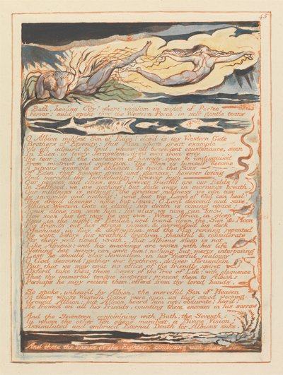 Jeruzalém, talíř 45, Bath, uzdravující město! .... od William Blake