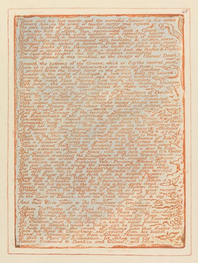 Jeruzalém, talíř 48, To byla jeho poslední slova .... od William Blake