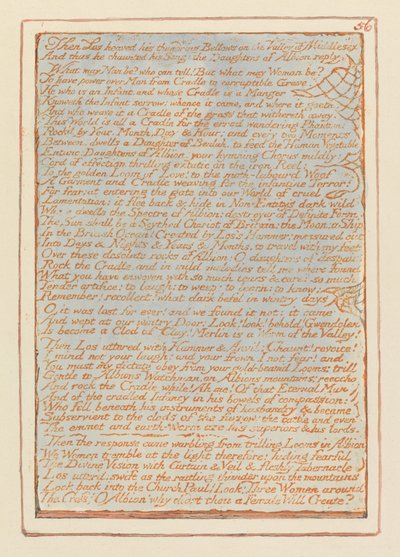 Jeruzalém, talíř 56, poté Los zvednutý ... od William Blake